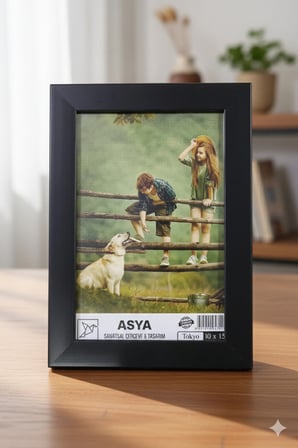 Dekoratif Tokyo 10x15 Ayaklı Camlı Plastik Fotoğraf Çerçevesi