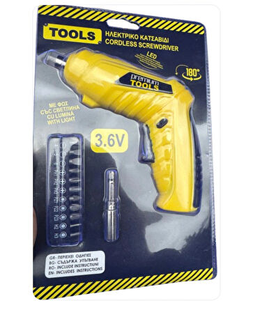 Tools Usb Şarjlı Tornavida Seti Led Lambalı