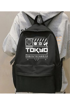 Tokyo Japonya Baskılı Unisex Okul Sırt Çantası