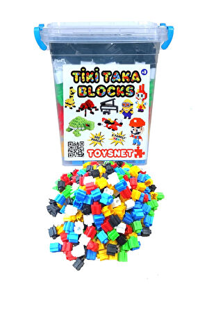 Tik Tak Eğitici Bloklar Oyun Seti 6 Renk 600 Parça Kare Saklama Kutusunda !!