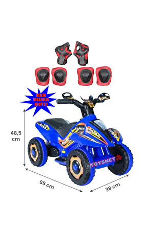 Led Işıklı Müzikli Akülü Araba Atv-motor Dizlik Dirseklik Hediye !!