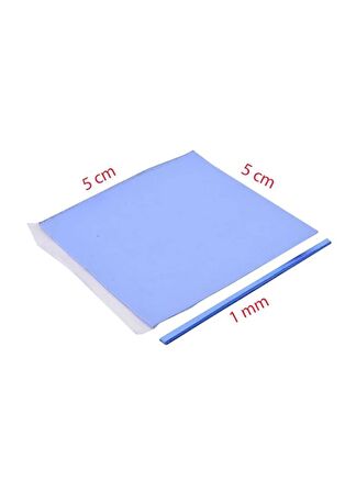 Termal Pad Chipset Soğutucu 5x5cm Silikon İletken Mavi 3 6w/mk