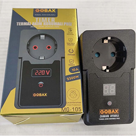 Zaman Ayarlı Tekli Tekli Duvar Priz Akım Korumalı 10A 2500 Watt
