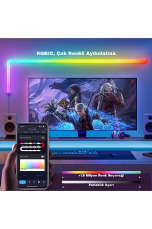 Tüp Led Birleştirilebilir RGB-IC Telefon ve Kumanda Kontrollü