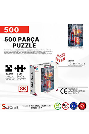500 Parça Puzzle Londra Telefon Kulübesi