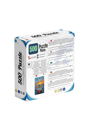 500 Parça Puzle Gün Batımı Renkli Kayık