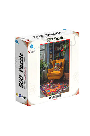 500 Parça Puzzle Vintage Koltuk Minimal