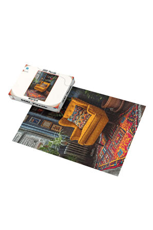 500 Parça Puzzle Vintage Koltuk Minimal