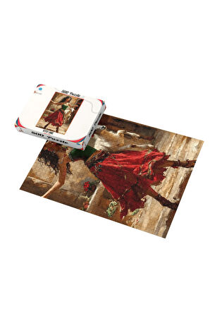 500 Parça Puzzle Gypsy Dans Kırmızı Etekli Kadın