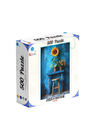 500 Parça Puzzle Ayçiçeği ve Papatya Sanatsal
