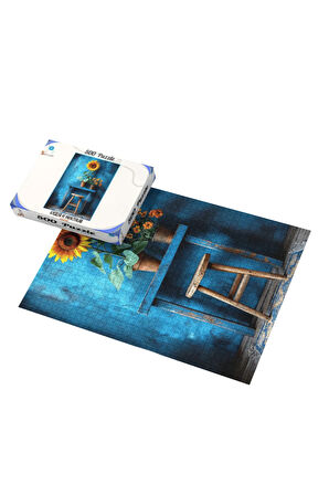 500 Parça Puzzle Ayçiçeği ve Papatya Sanatsal