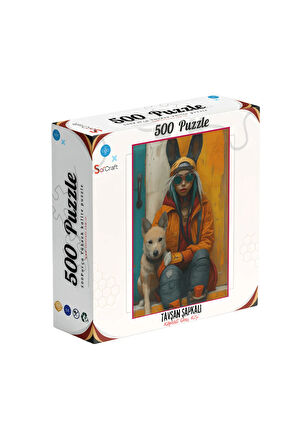 500 Parça Puzzle Tavşan Şapkalı Kız