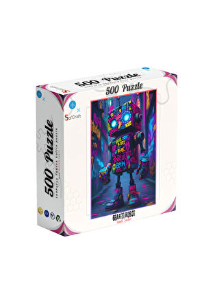 500 Parça Puzzle Grafiti Robot