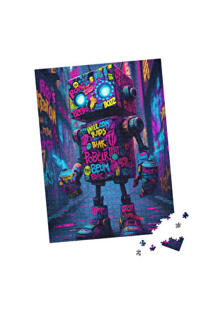 500 Parça Puzzle Grafiti Robot