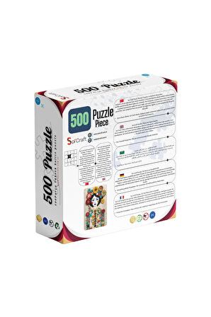 500 Parça Puzzle Medya Sanat Düğmeli