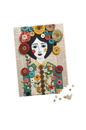 500 Parça Puzzle Medya Sanat Düğmeli