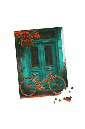 500 Parça Puzzle Turuncu Bisiklet