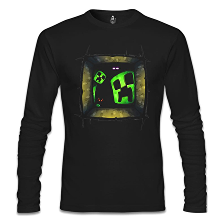 Minecraft 5 Siyah Erkek Sweatshirt