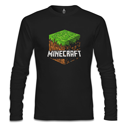 Minecraft - Cube Siyah Erkek Sweatshirt
