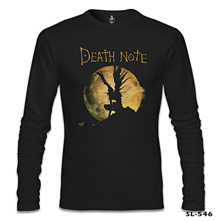 Death Note - Moon Siyah Erkek Sweatshirt