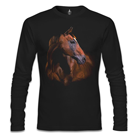 At 1 Siyah Erkek Sweatshirt