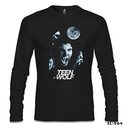 Teen Wolf Siyah Erkek Sweatshirt