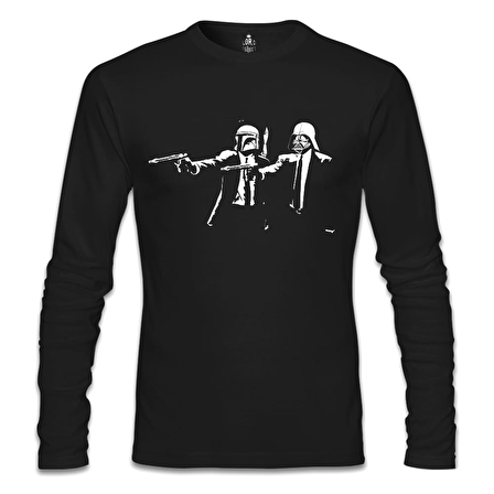Star Wars & Pulp Fiction Siyah Erkek Sweatshirt