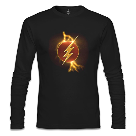 Flash - Lightening Siyah Erkek Sweatshirt
