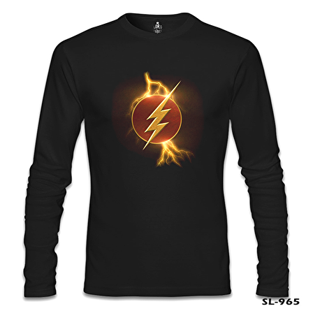 Flash - Lightening Siyah Erkek Sweatshirt