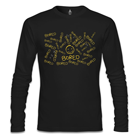 Sherlock - Bored Siyah Erkek Sweatshirt