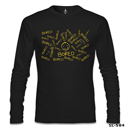 Sherlock - Bored Siyah Erkek Sweatshirt