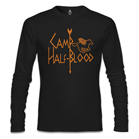 Camp Half-Blood Siyah Erkek Sweatshirt