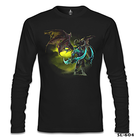 World of Warcraft - Illidan Stormrage Siyah Erkek Sweatshirt