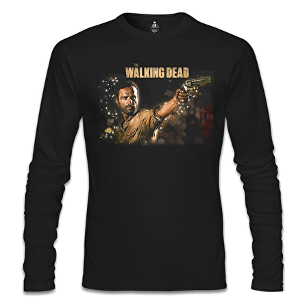 The Walking Dead - Rick 2 Siyah Erkek Sweatshirt
