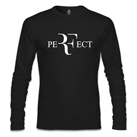 Roger Federer - Perfect Siyah Erkek Sweatshirt