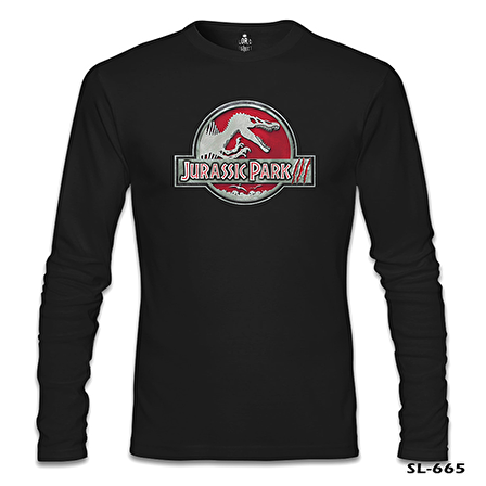 Jurassic Park - Logo Siyah Erkek Sweatshirt
