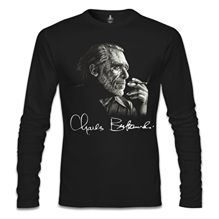 Charles Bukowski Siyah Erkek Sweatshirt