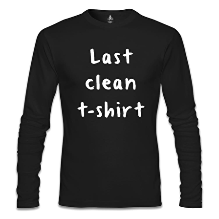Last Clean Tshirt Siyah Erkek Sweatshirt