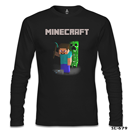 Minecraft - 7 Siyah Erkek Sweatshirt