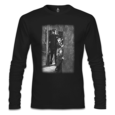Charlie Chaplin Siyah Erkek Sweatshirt