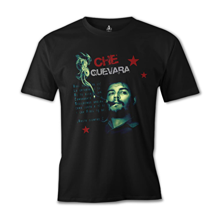 Che Guevara - Smoke Siyah Erkek Tshirt
