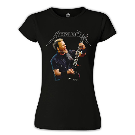 Metallica - James Guitar Siyah Kadın Tshirt