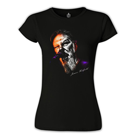 Metallica - James Microphone Siyah Kadın Tshirt