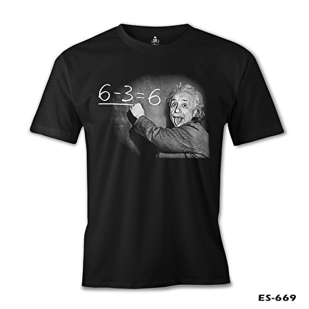 Einstein Siyah Erkek Tshirt