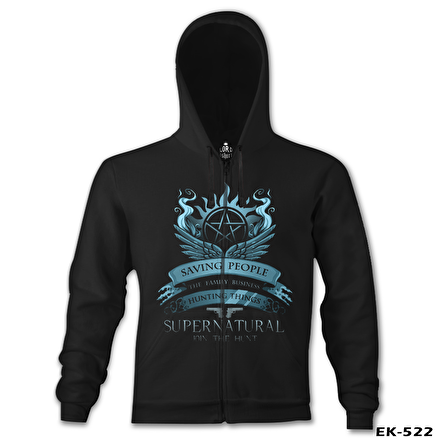 Supernatural - Join the Hunt Siyah Erkek Kapşonlu