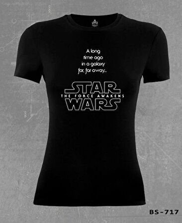 Star Wars - The Force Awakens 4 Siyah Kadın Tshirt