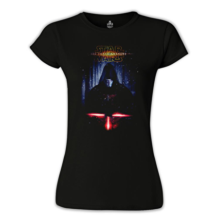 Star Wars - The Force Awakens 9 Siyah Kadın Tshirt