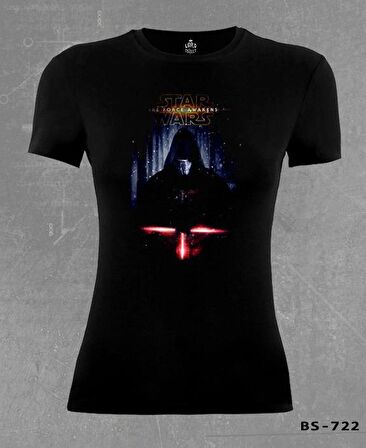 Star Wars - The Force Awakens 9 Siyah Kadın Tshirt