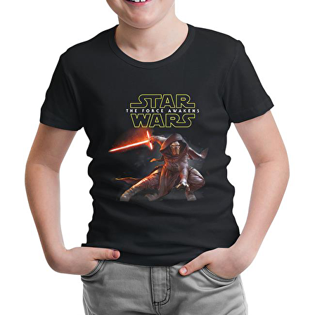 Star Wars - The Force Awakens 10 Siyah Çocuk Tshirt