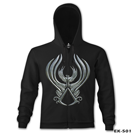 Assassin's Creed - Wings Siyah Erkek Kapşonlu